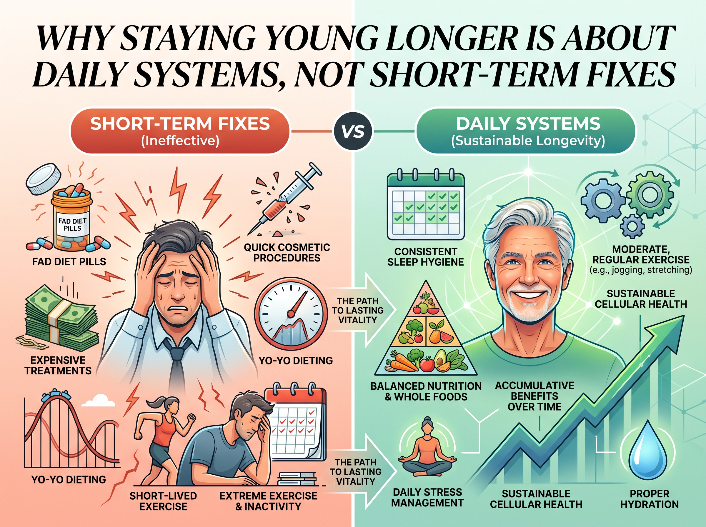 Why Staying Young Longer Is About Daily Systems, Not Short-Term Fixes - featured image from LUCKDATE wellness journal